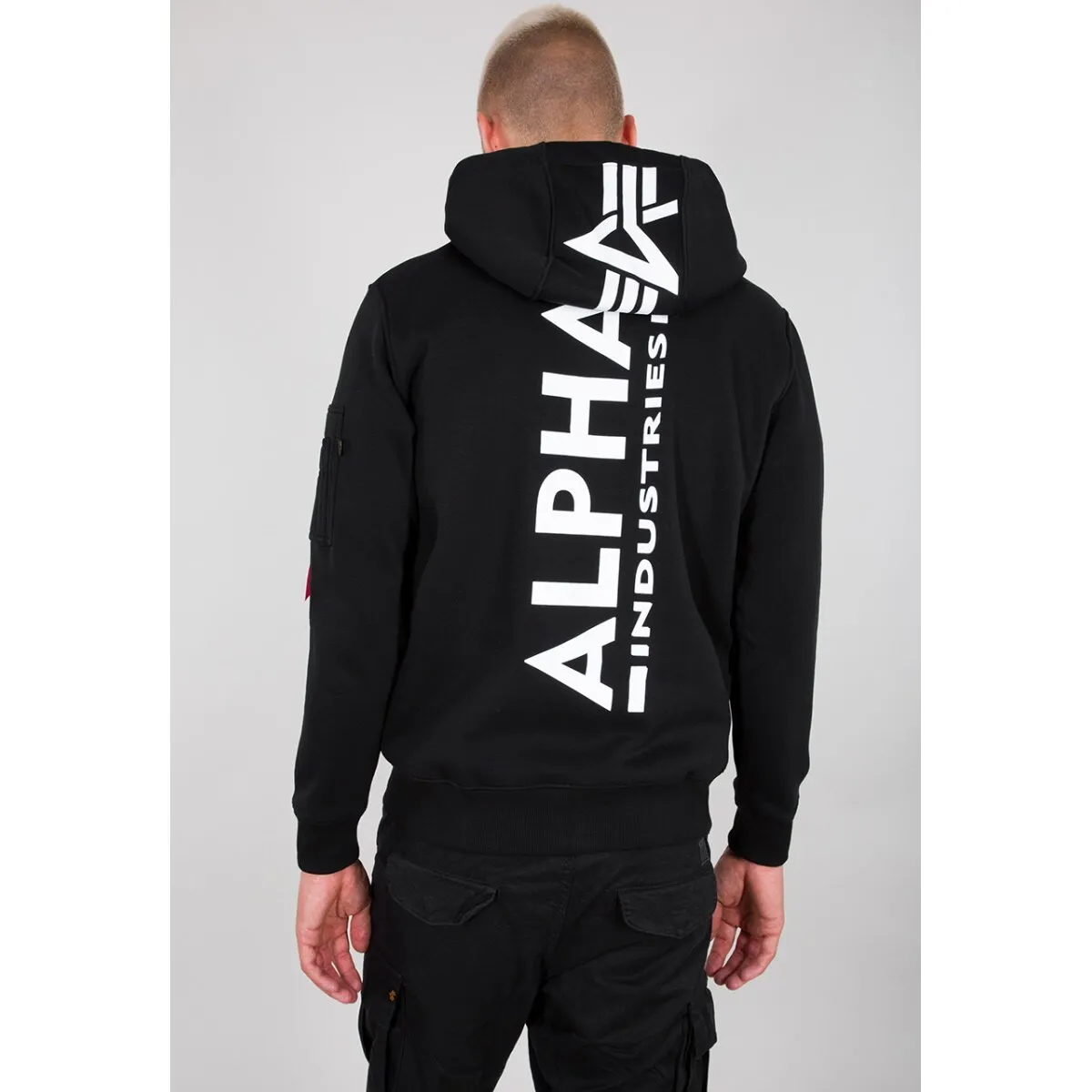 Alpha Industries Back Print Zip Hoody schwarz 2XL
