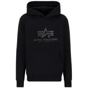Alpha Industries Basic Hoody Carbon Schwarz / Schwarz M