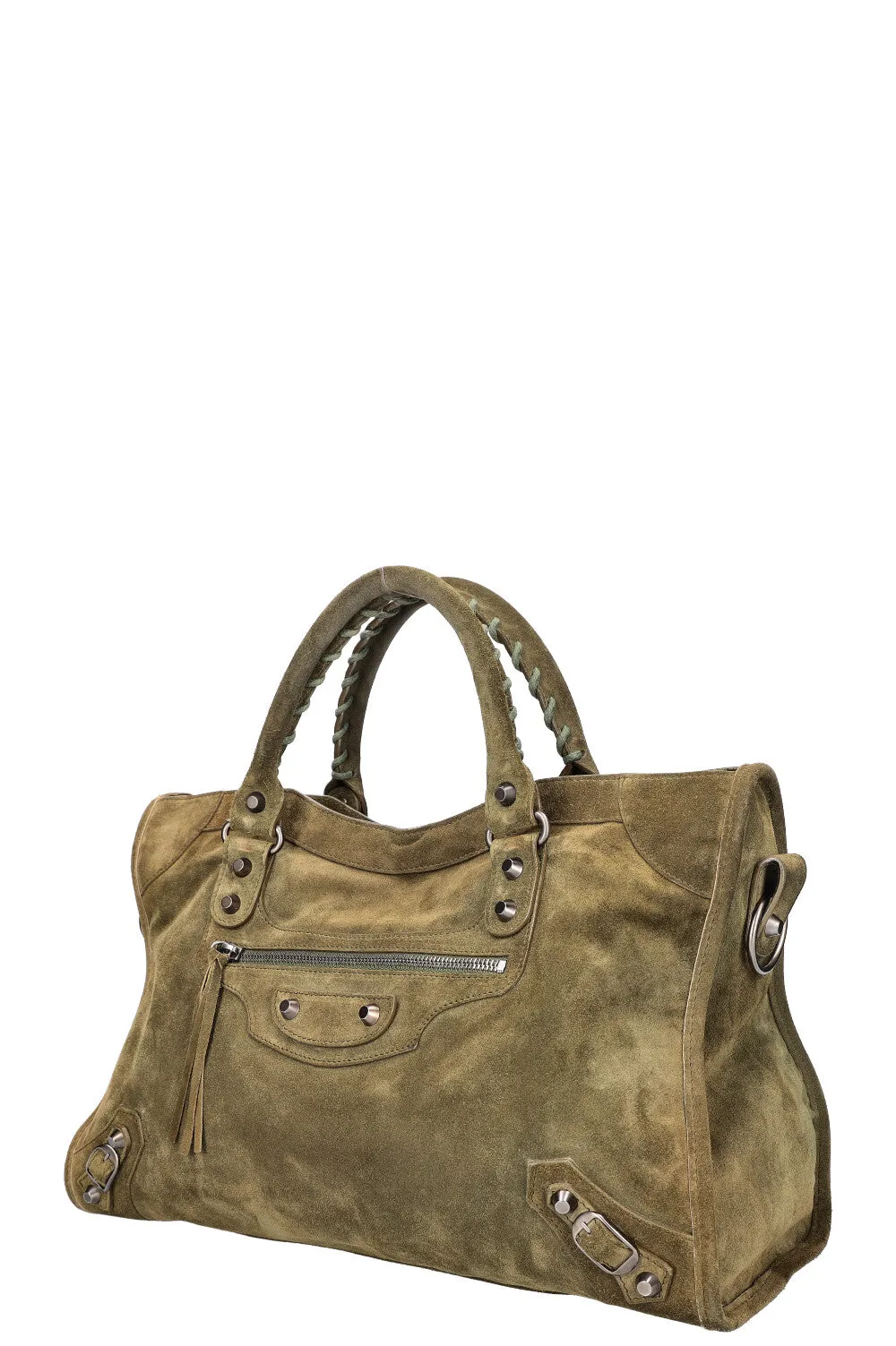 BALENCIAGA City Bag Suede Green