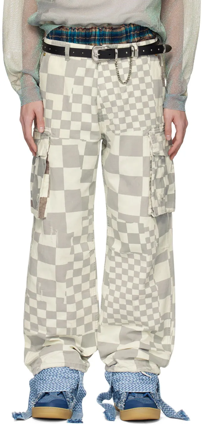 Cargo-Hose ERL Checkered Print Relaxed Fit Cargo Pants ERL08P005