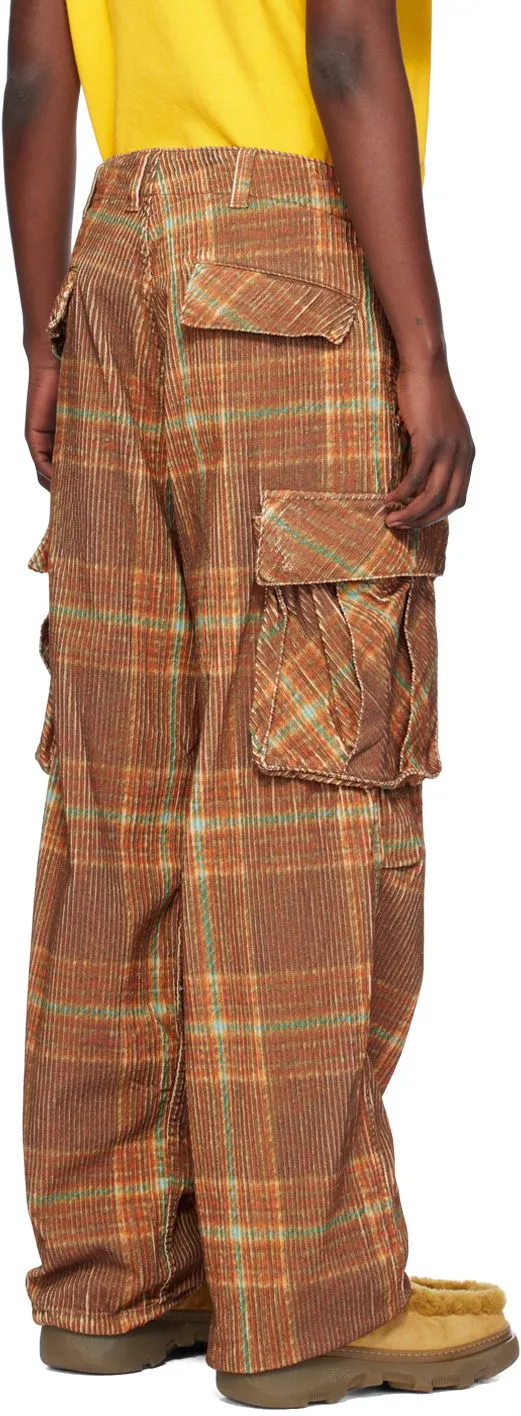 Cargo-Hose ERL Plaid Corduroy Cargo Pants ERL07P010