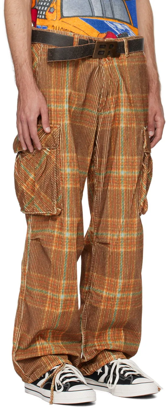 Cargo-Hose ERL Plaid Corduroy Cargo Pants ERL07P010