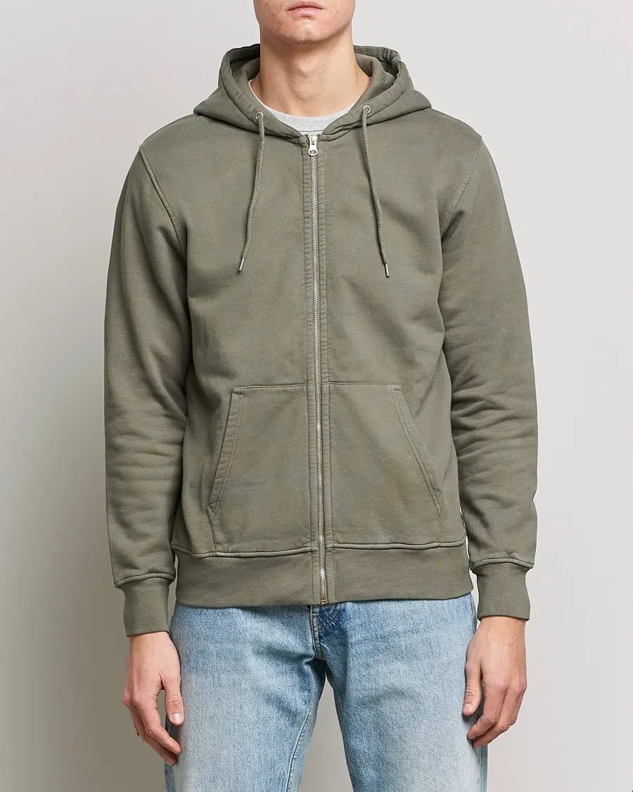 Classic Organic Full Zip Hood Dusty Olive