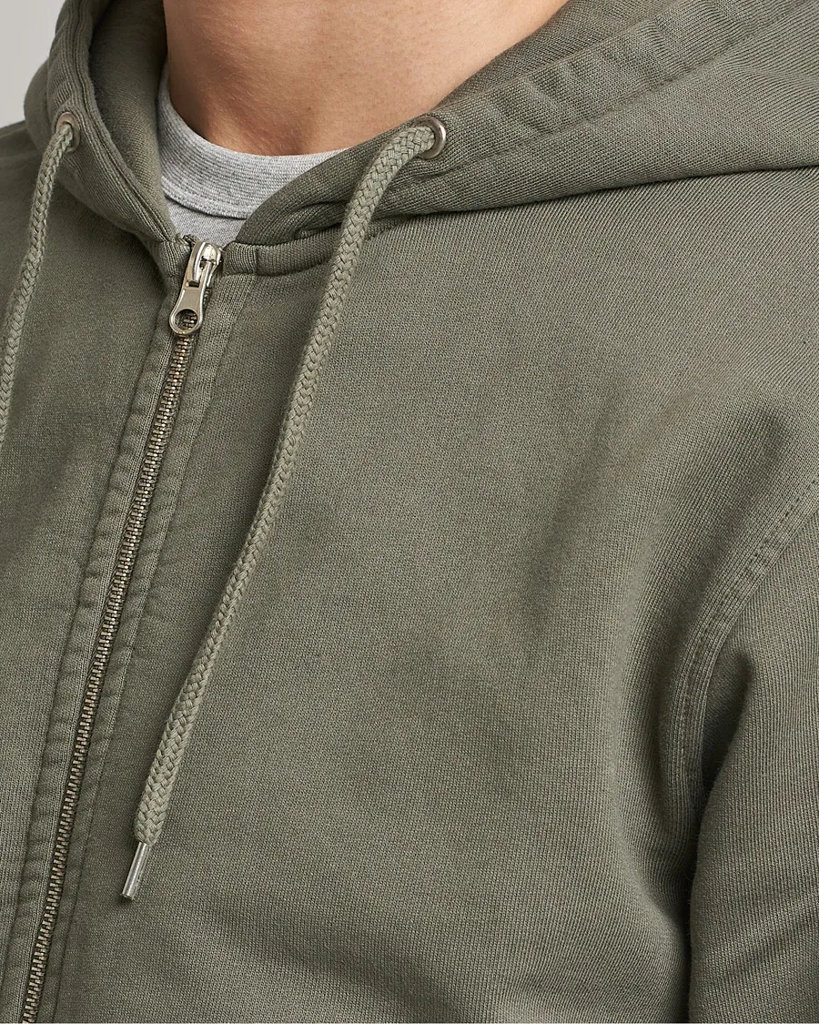 Classic Organic Full Zip Hood Dusty Olive