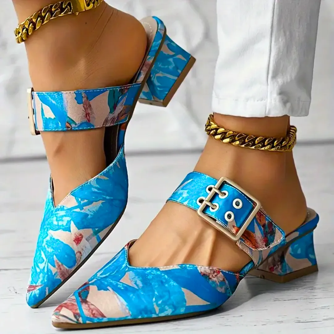 Damen-Slipper mit Blumenmuster