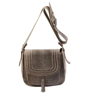 Deer Leather Bag “Big Saddle Bag”, glacier