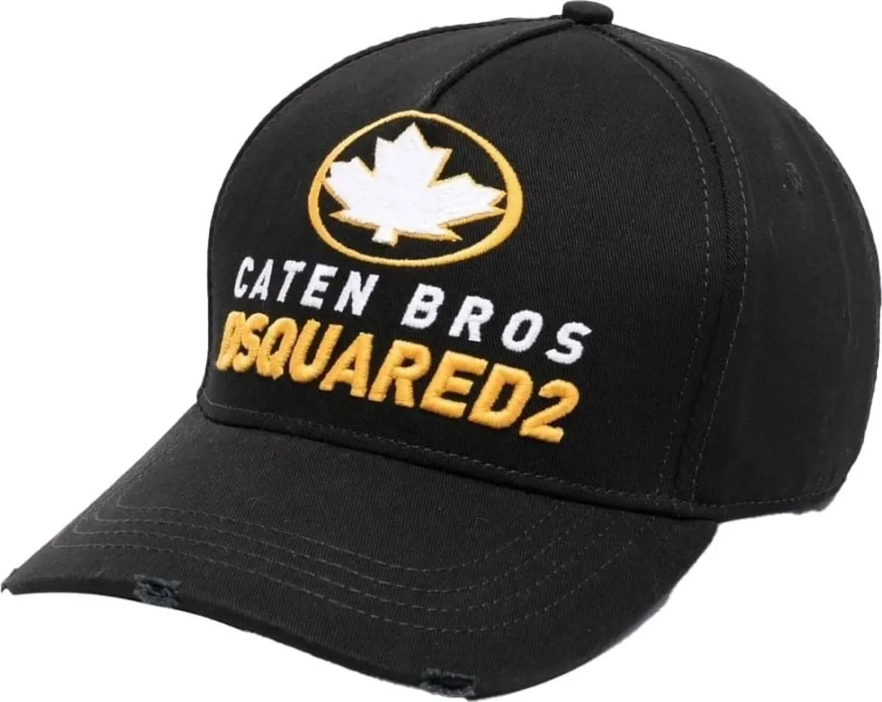   Dsquared2  Caten Bros Logo Distressed Baseball Cap schwarz