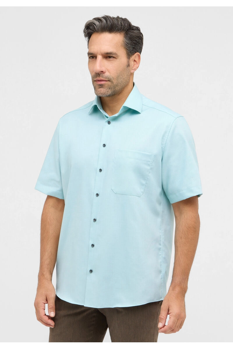 ETERNA Hemd grün Comfort Fit Kurzarm