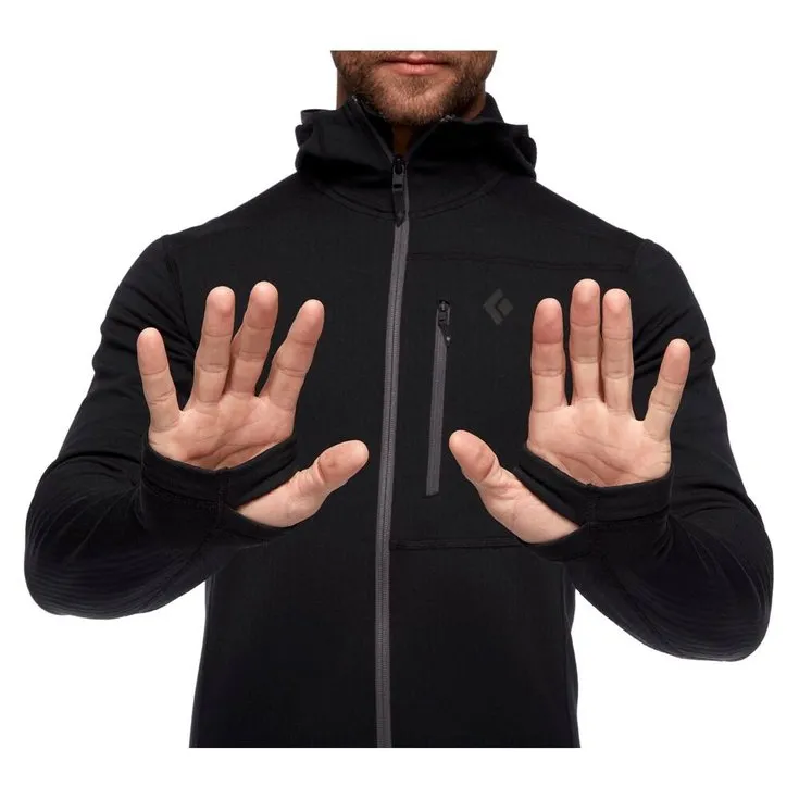 Fleece Black Diamond ---M Coefficient Fleece Hoody Black