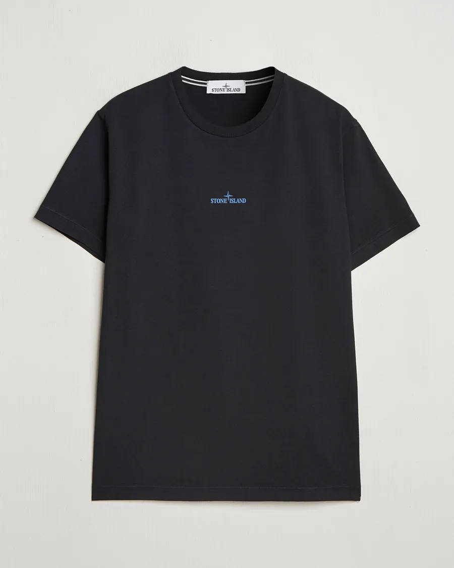 Garment Dyed Jersey Logo T-Shirt Black