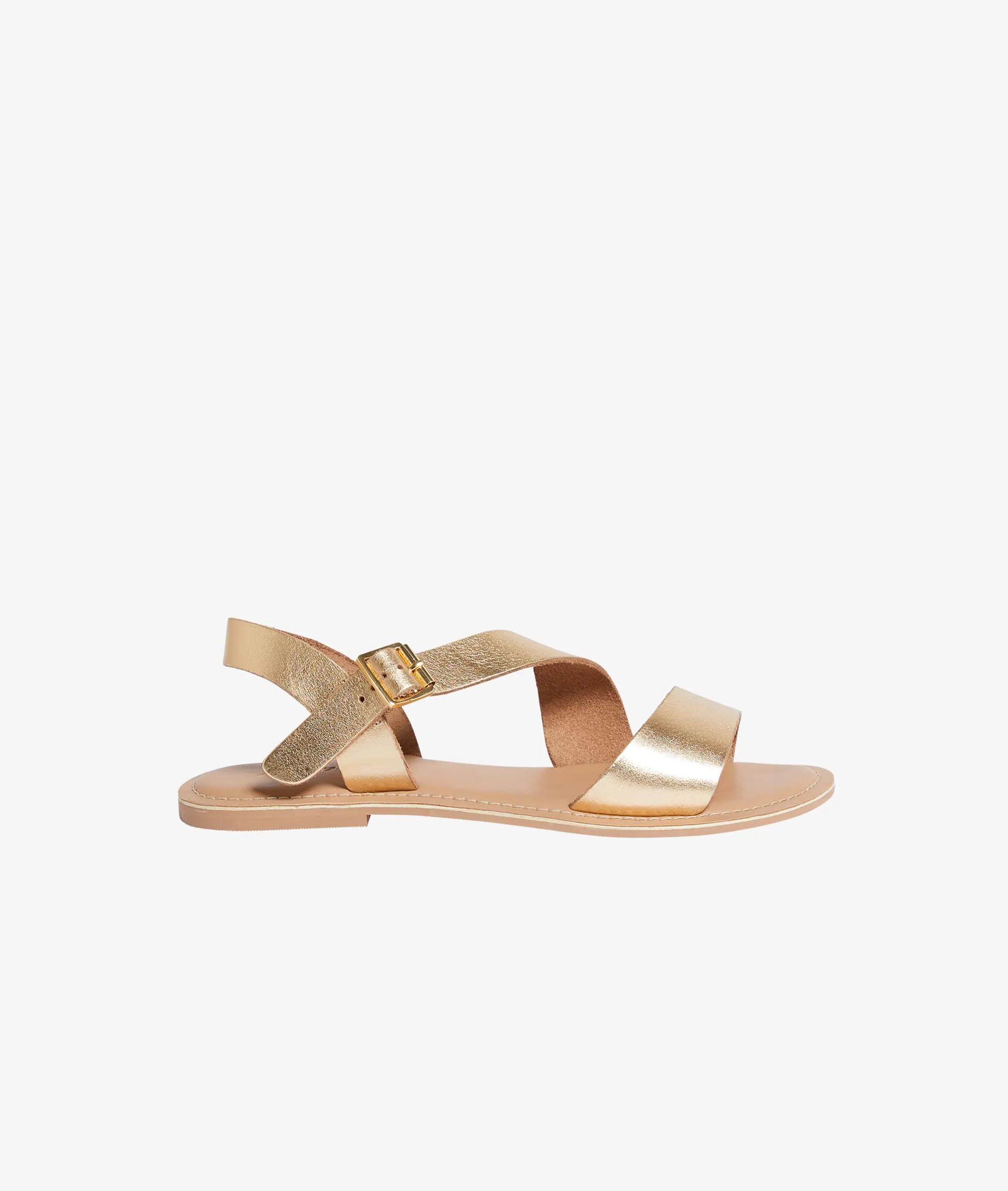 Goldene Sandale CUIR