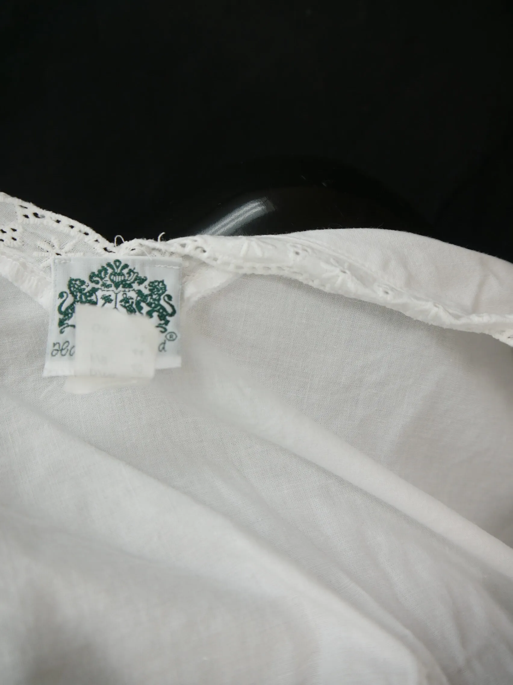 Gr.38 Dirndlbluse weiße Bluse für Dirndl Hammerschmid Baumwolle Spitze B10093