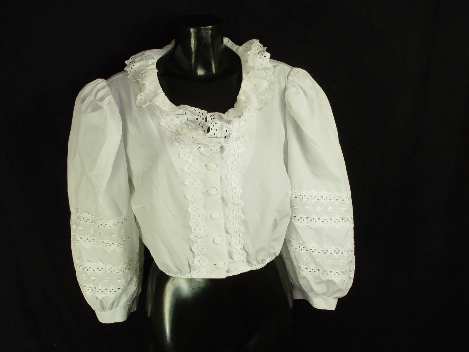 Gr.42 Dirndlbluse Bluse für Dirndl Trachtenbluse B1236