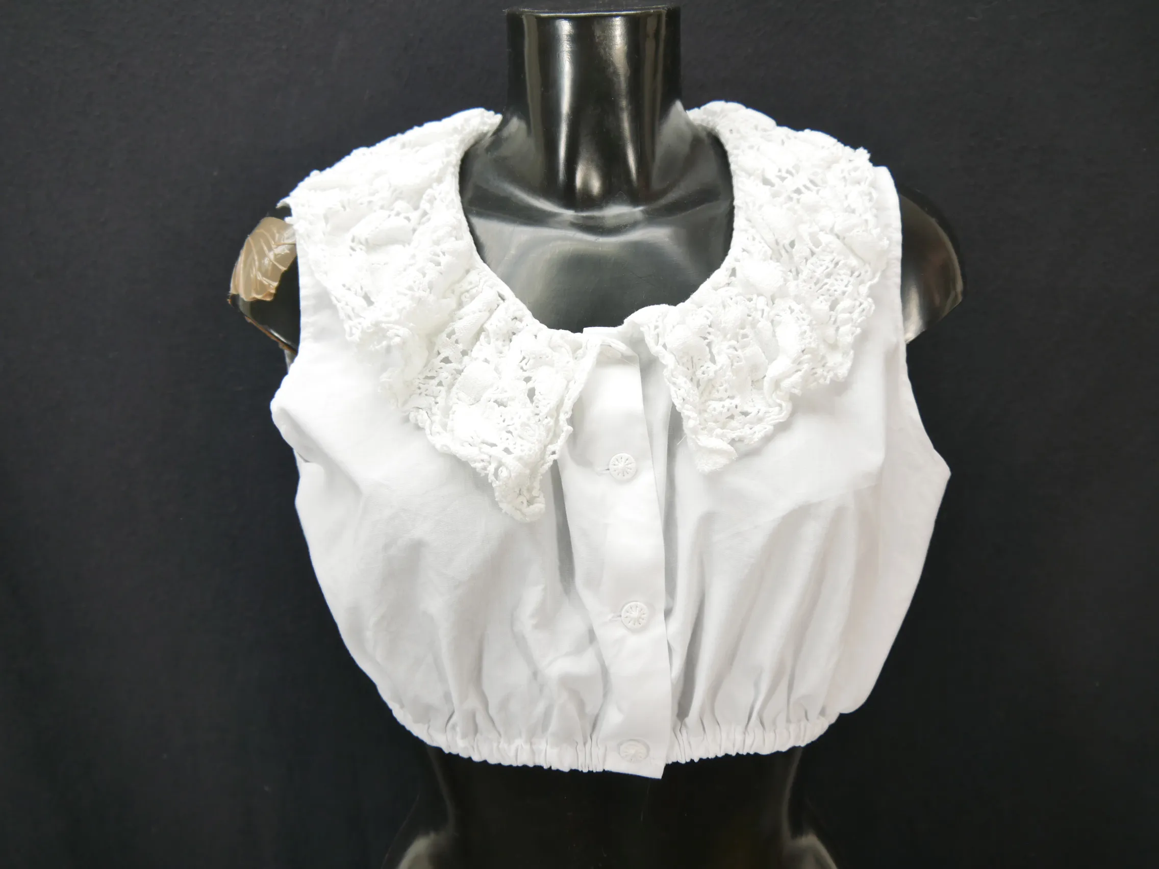 Gr.42 Dirndlbluse weiß Bluse für Dirndl Hess Baumwollmischung mit Spitze B9645