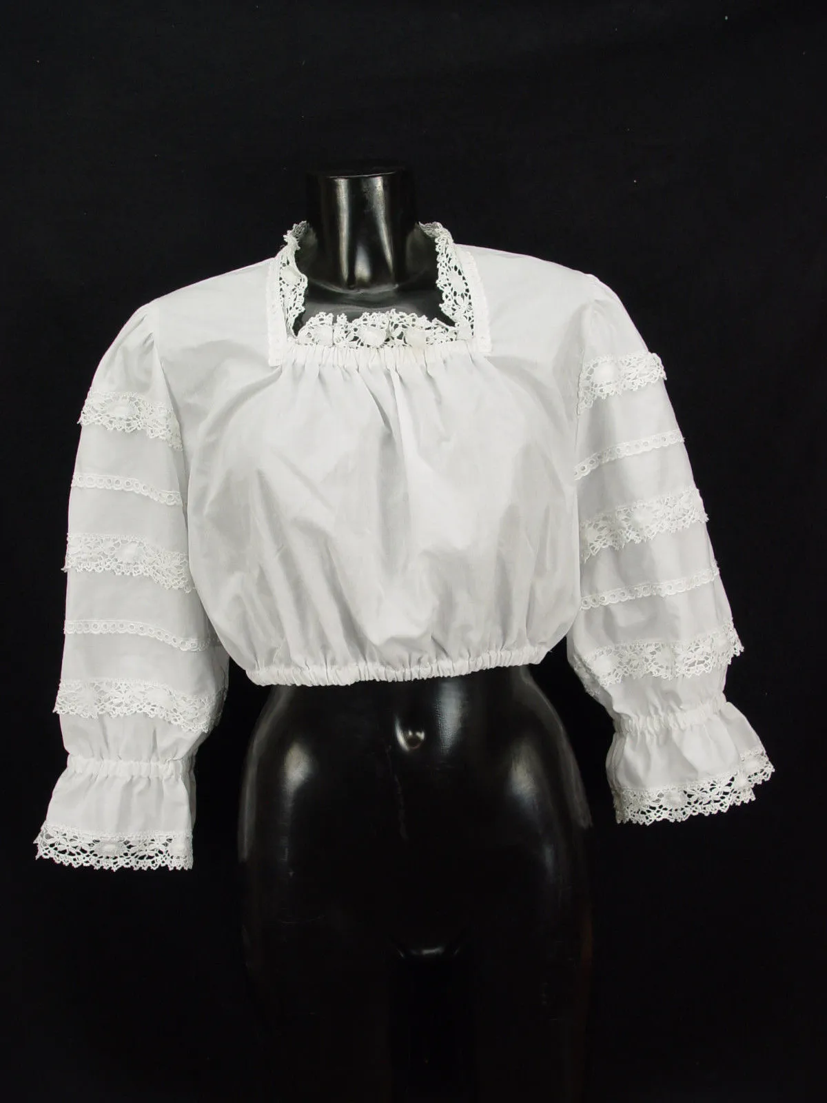 Gr46 Dirndlbluse ULLMANN LANDHAUSMODE  Bluse für Dirndl Trachtenbluse B3123
