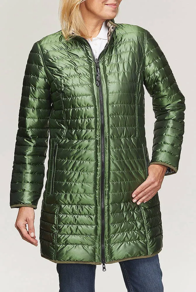 Green Goose Damen Wende-Long-Steppjacke