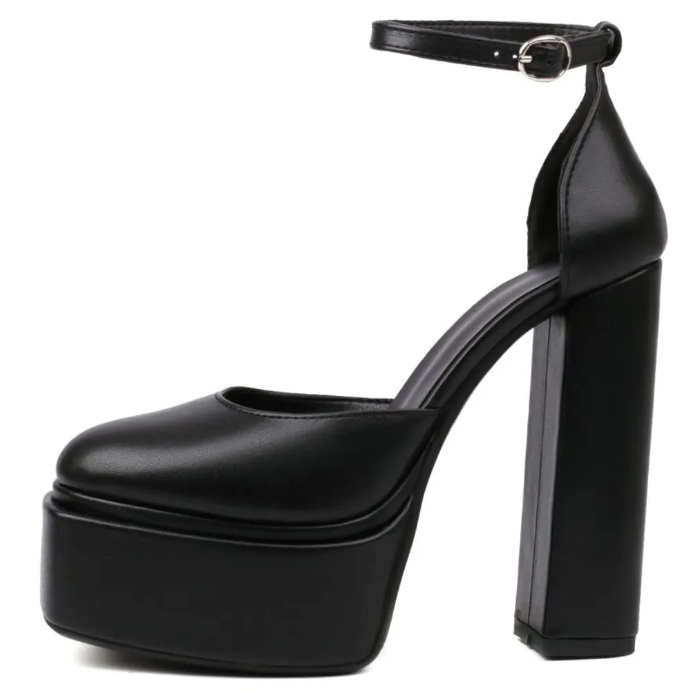 Gurte Knöchel High Heels Sandalen Frauen sexy runde Zehenkleid Pumps schwarze rote Heeled Dance Party Fetisch Schuhe weiblich gr