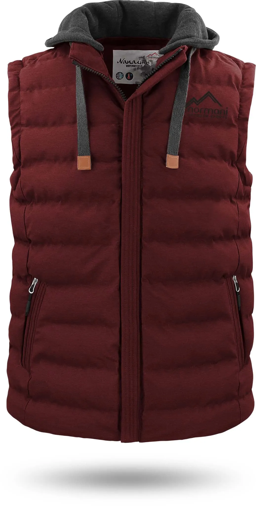 Herren Winter-Steppweste „Nanaimo“ Bordeaux