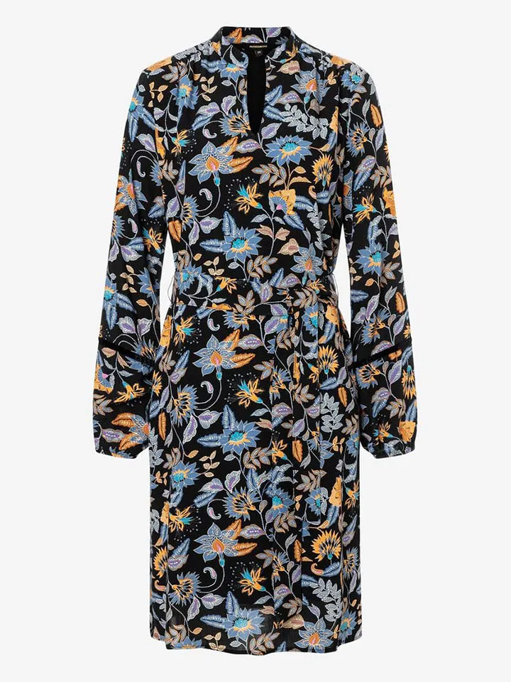 Kleid in Schwarz/ Orange