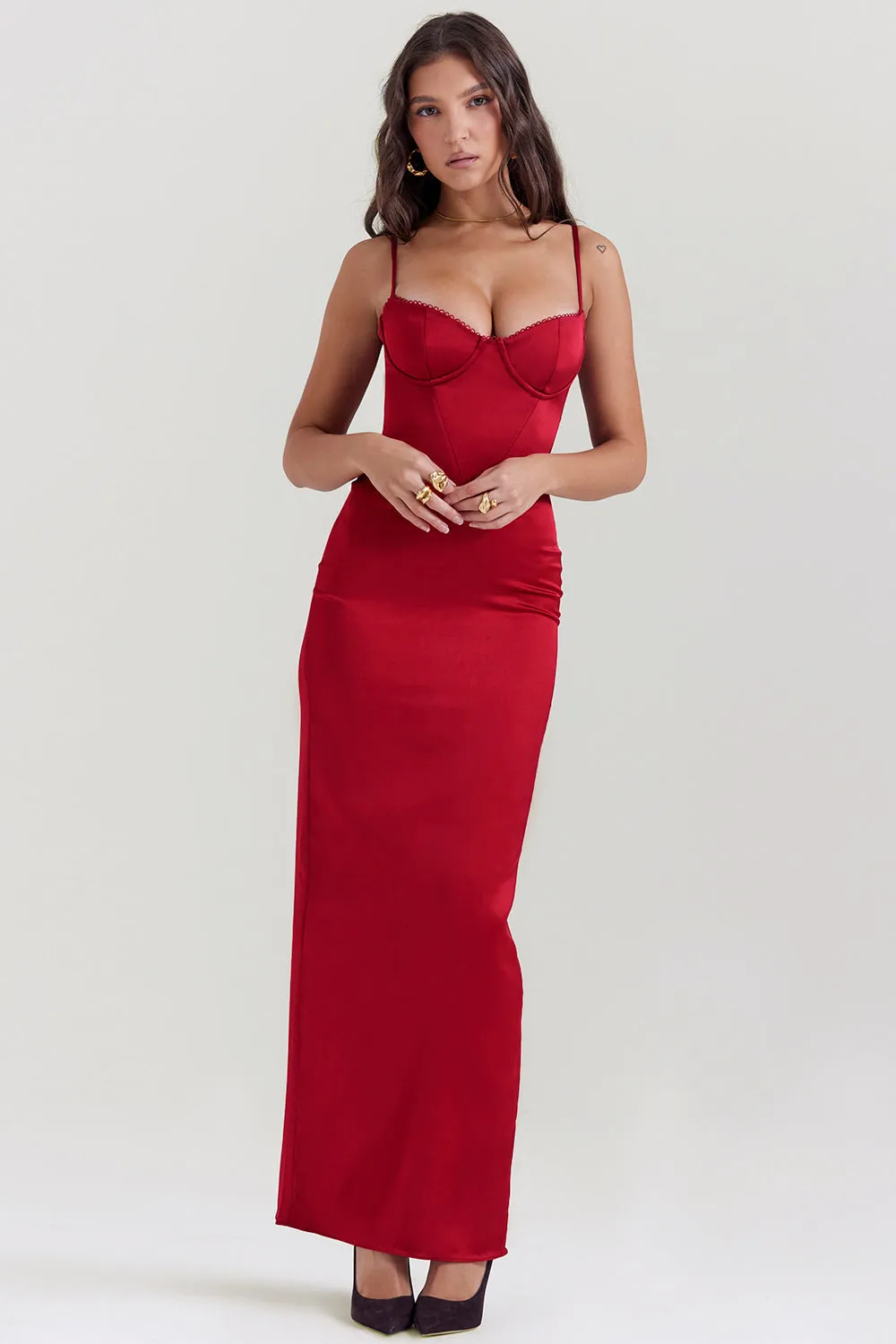 Korsett Maxi Kleid