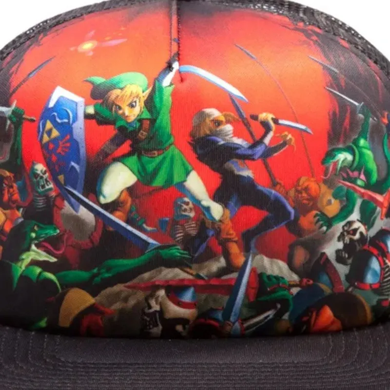Legend of Zelda Big Battle Trucker Cap – Fotodruck Bioworld Cap für Fans