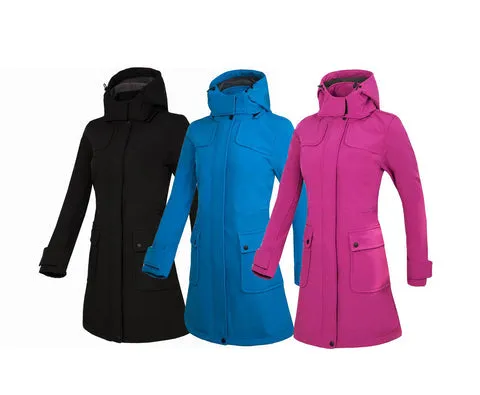 Lässiger Windbreaker Regenjacke mit Reissverschluss und Kapuze für Dam