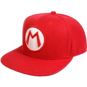 Mario Rote Snapback Cap - Super Mario Bros. Nintendo Kappe mit 3D Logo