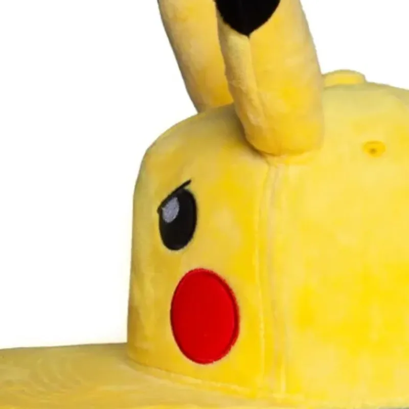Pikachu Happy Cosplay Cap aus Plüsch - Difuzed Pokémon Gelbe Kappe