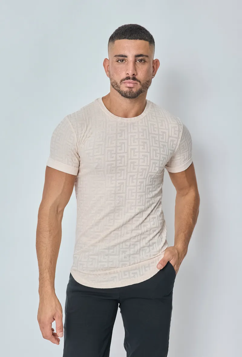 T-Shirt mit Barockmuster