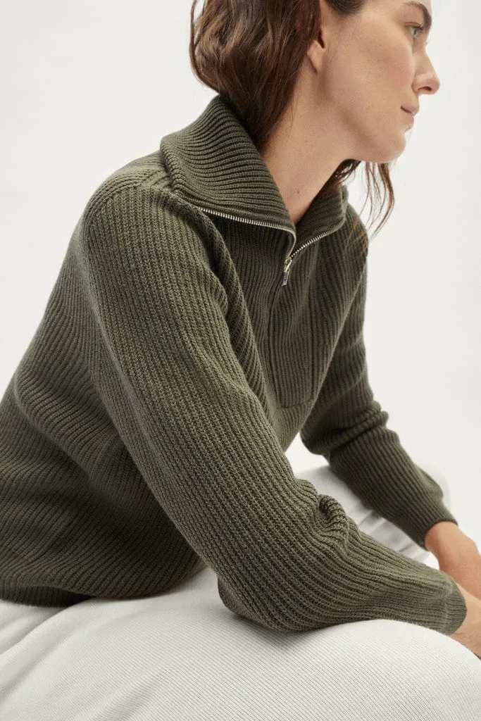 The Merino Wool Half-zip Sweater