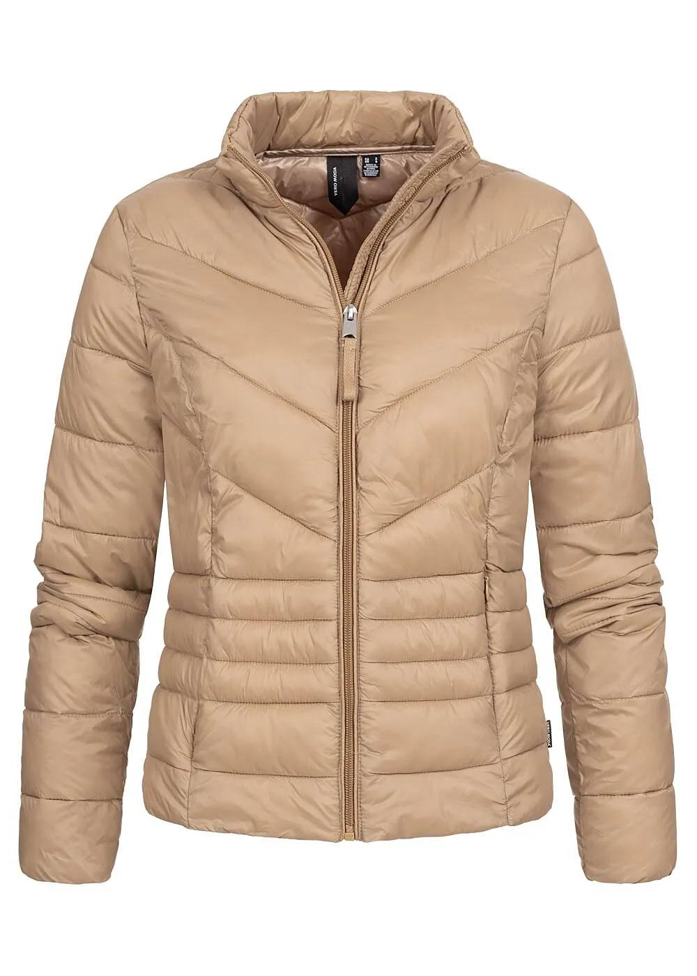 Vero Moda Damen Steppjacke mit Zipper und 2-Zip-Pockets tigers eye braun